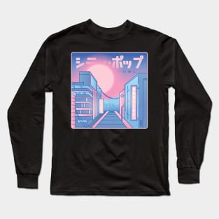 Japanese Retro Sunset Long Sleeve T-Shirt